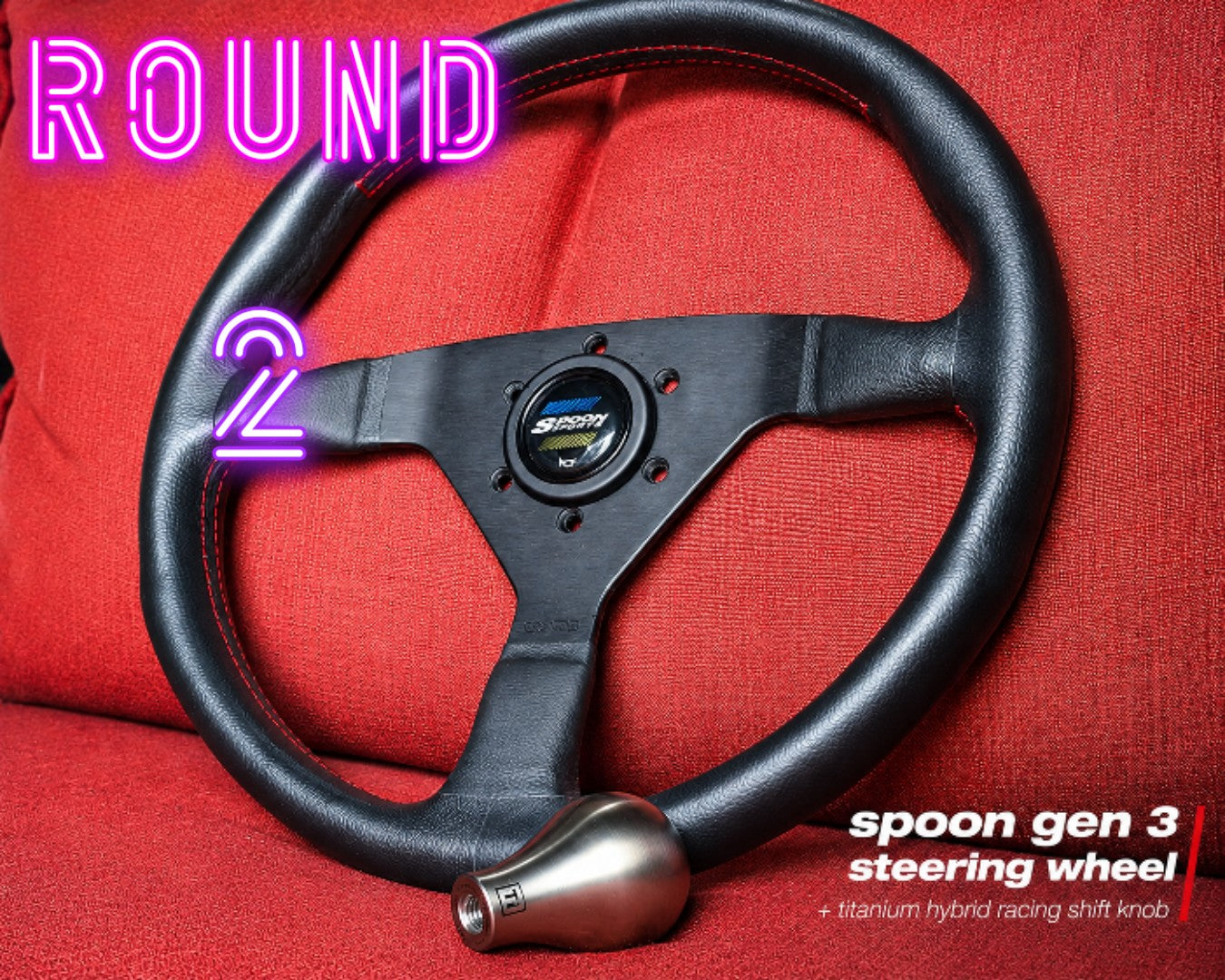 Spoon Steering Wheel + Hybrid Racing Ti Shift knob (digital download)